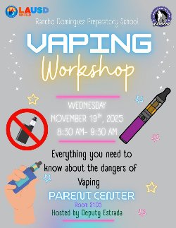 Dangers Vaping Workshop